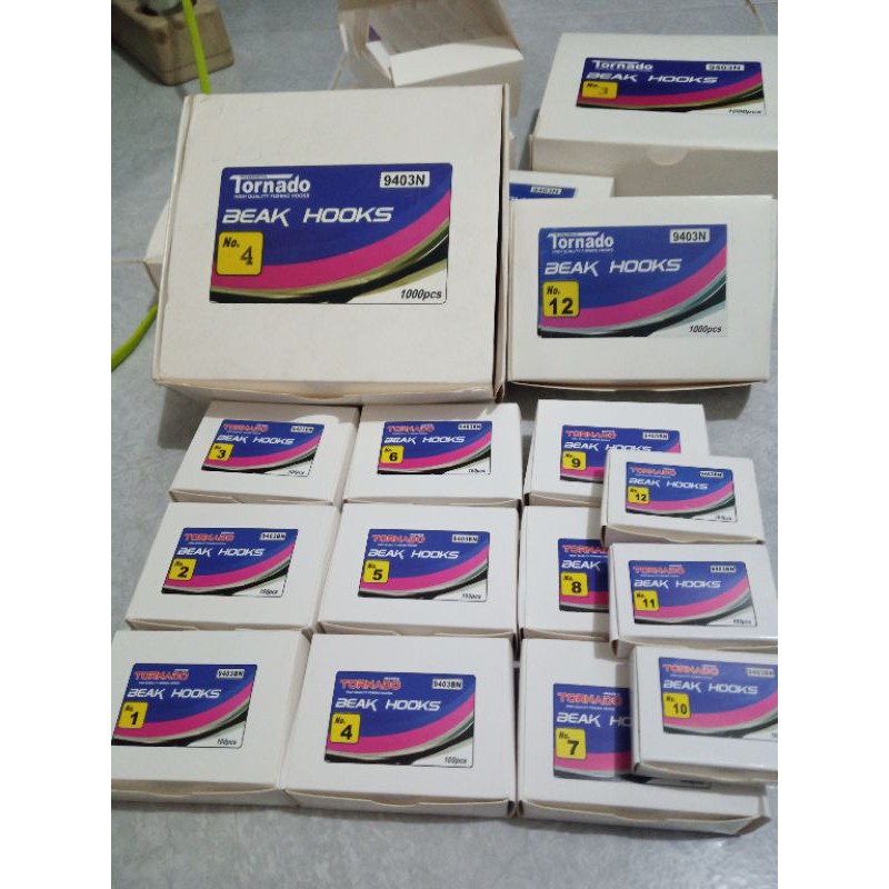 Kail pancing kotakan isi 100pcs TORNADO 9403-N
