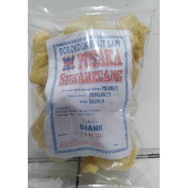 

Dorokdok kulit sapi 200 gram asli garut