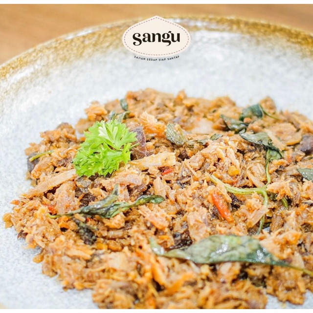 

Sangu Cakalang Asap Oseng Kemangi