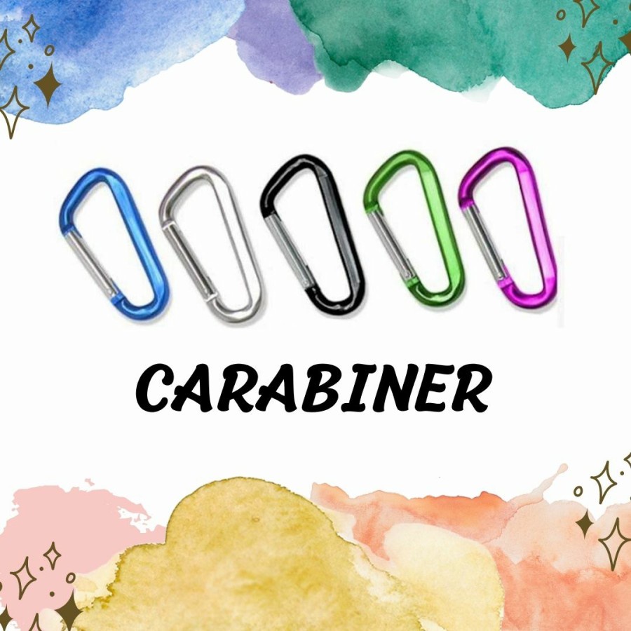 Gantungan Kunci Carabiner Cantolan Karabiner Keychain Buckle Key Chain Hook Alloy Warna Random