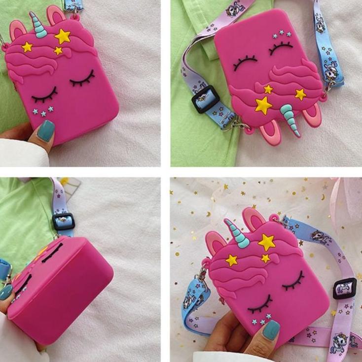 family games Tas selempang rubber jelly anak dewasa karakter jumbo lucu HP bebek doraemon sally duc