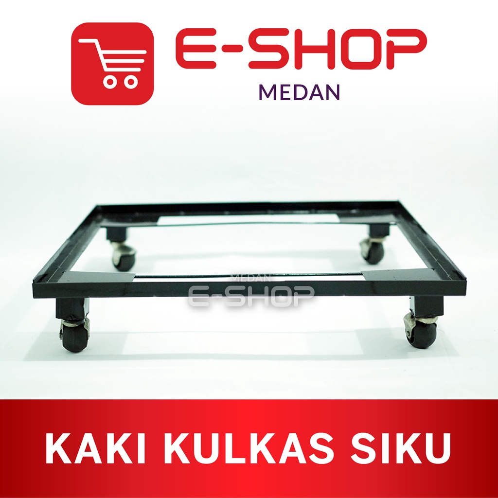 Kaki / Dudukan Kulkas Siku Besi Roda Besi Kuat Kokoh genesys