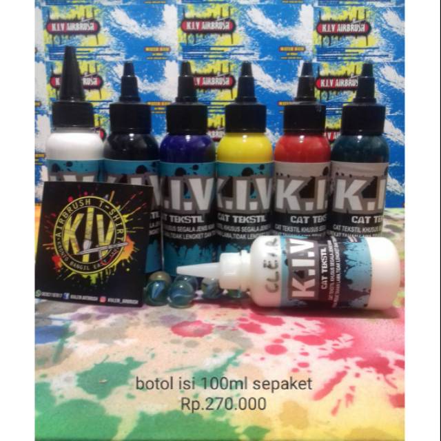 

Cat textile lukis kaos warna primer bijian isi 100ml