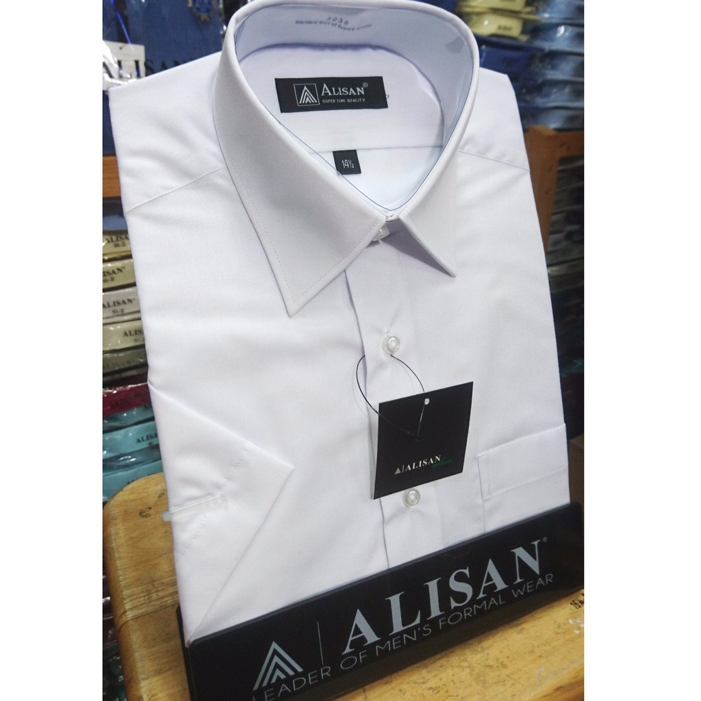 ALISAN Original Kemeja Polos Lengan Pendek - REGULER //PUTIH// | Shopee