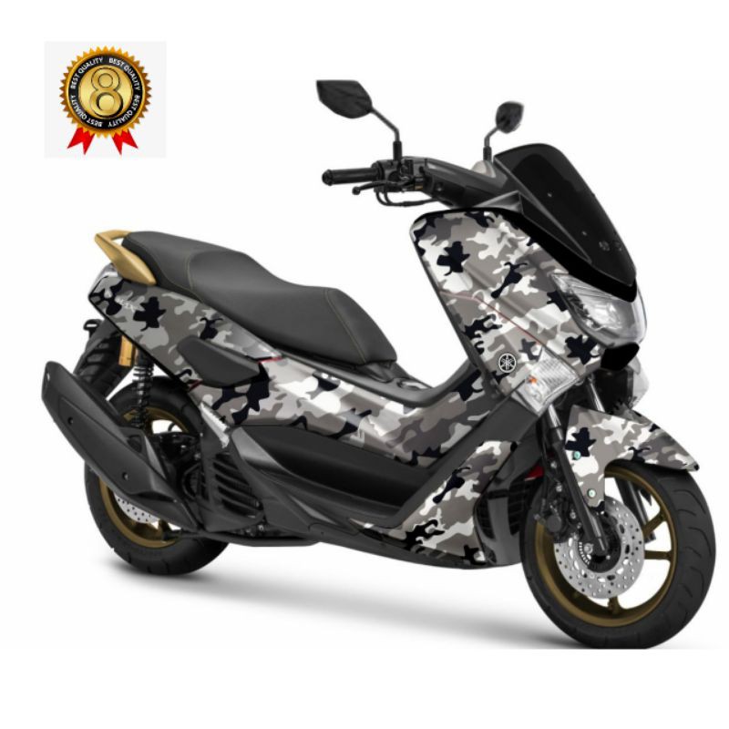 Decal Sticker NMAX Full Body Motif army variasi abu hitam campur