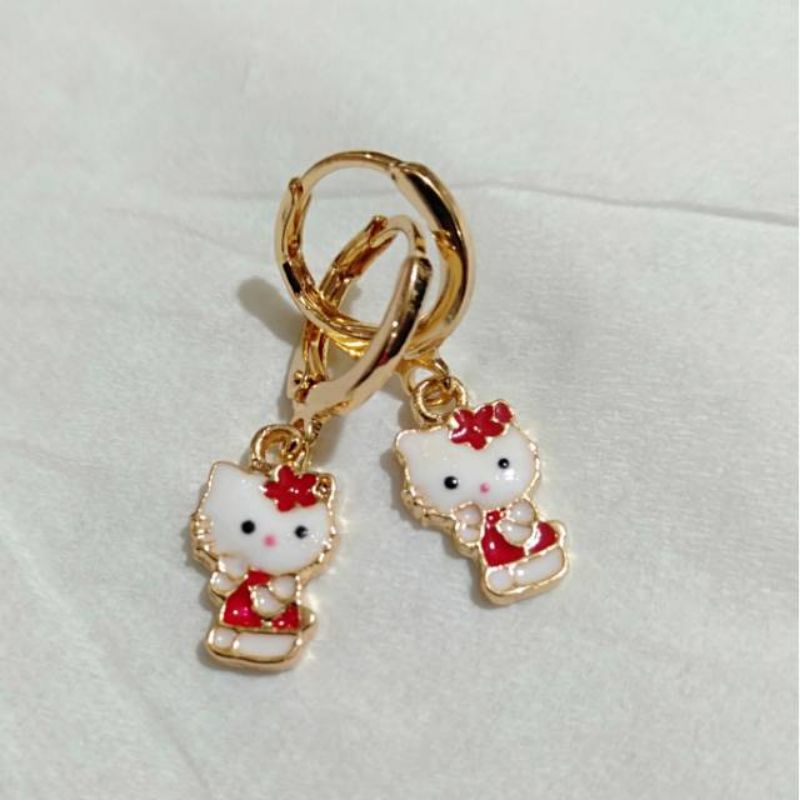 Anting anak cat motif hello Kitty