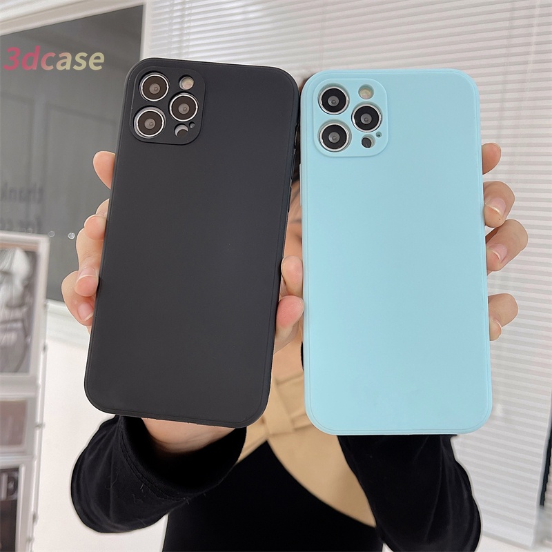 Casing Soft Tpu Case Realme C12 C21 C25 C20 C15 C21Y C25Y C11 2021 5 5S 5i 6i C17 7i C1 C2 C3 C3i C25S C20A realme Narzo 20 10 10A 20A 30A A16 A15 A7 A5S A9 A5 2020 Y20 Y12 Advanced Case Sky Blue Black