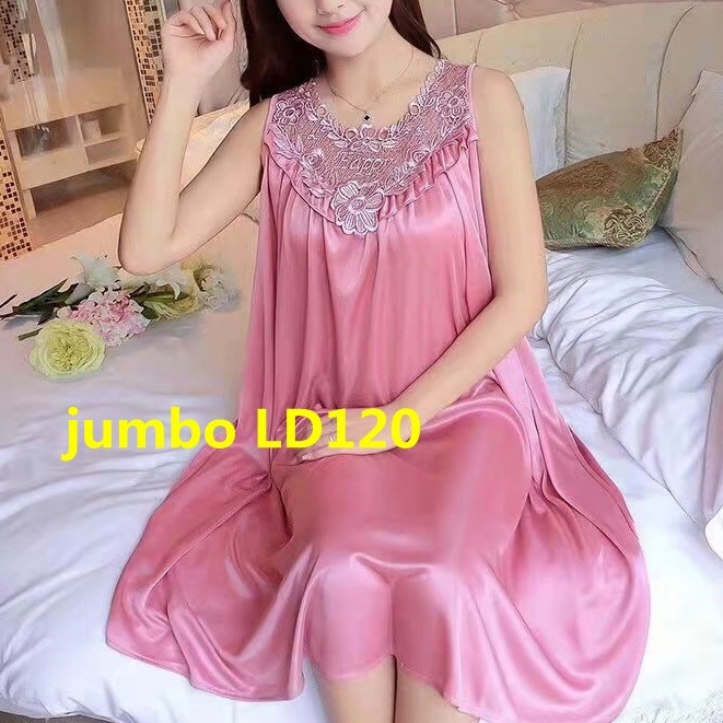 [COD] daster jumbo piyama satin wanita baju tidur jumbo LD120