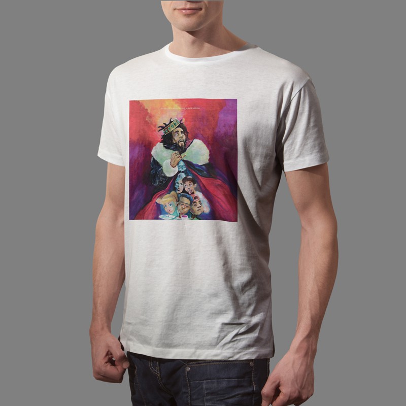 Kaos J. Cole's Album Tshirt Casual Bahan Katun Unisex T-Shirt