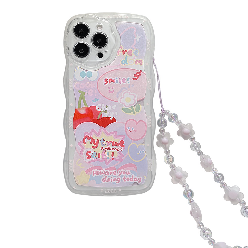 Soft Case Silikon Transparan Motif Kartun Bunga Cover Iphone 11 8 7 Plus SE2 XS XR 12 13 PRO MAX