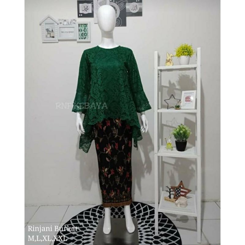 IndahKebaya | SET KEBAYA RINJANI BROKAT MODERN / KEBAYA WISUDA / TERMURAH KEKINIAN / REAL PICTURE