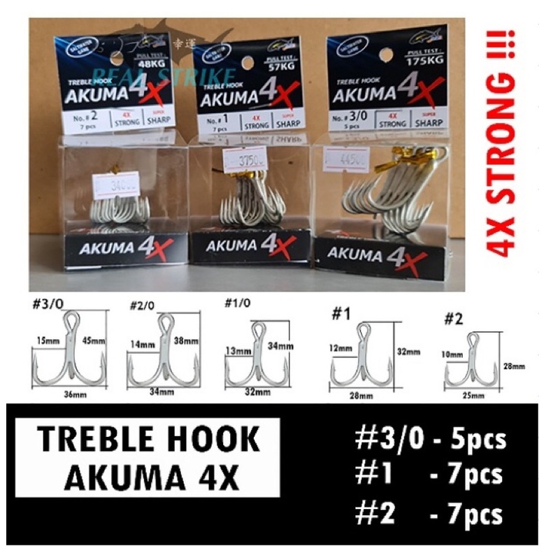 TREBLE HOOK AKUMA 4X