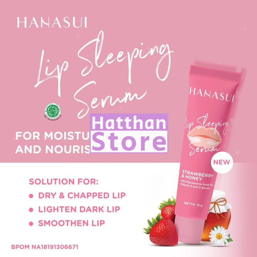 HANASUI LIP SLEEPING SERUM - SLEPPING LIP SERUM ORIGINAL BPOM HALAL