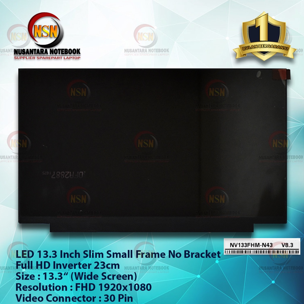 LCD LED 13.3 Inch Slim Small Frame No Bracket Full HD Inverter 23cm