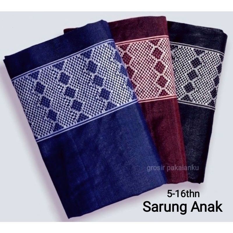 Sarung Sholat Anak Laki Laki Usia tk/sd/ Motif Sisik Naga Premium