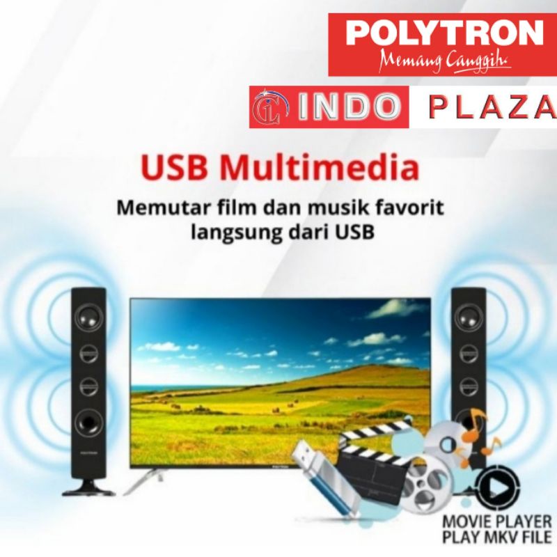 TV POLYTRON 32 INCH DIGITAL DVB T2 PLD-32TV0755 / 1855  (LUAR MEDAN)