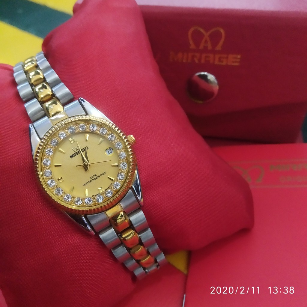 Jam Tangan Wanita "MIRAGE" 1580BRP-L Original Water resist 3ATM