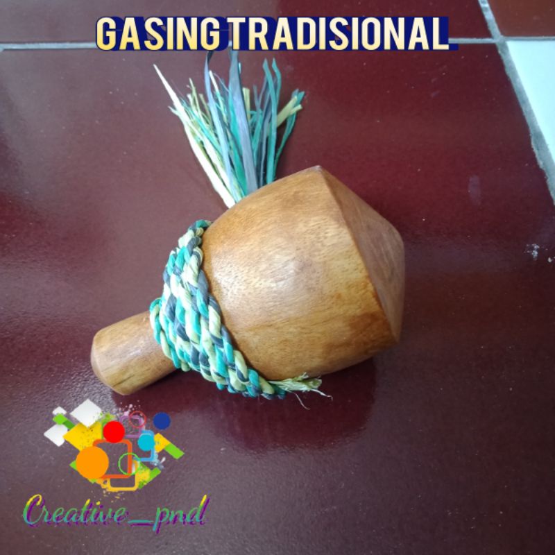 gasing kayu mainan tradisional anak