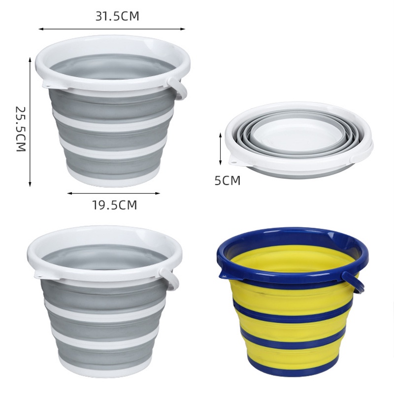 Ember Water Bucket Foldable Collapsible/Cuci Mobil Dan Memancing Di Luar Ruangan Dapat Dilipat Dan Mudah Dibawa 10L