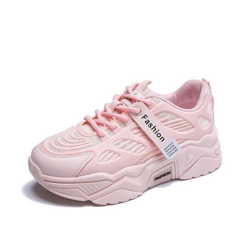LUXUS Momo Sepatu Sneakers Import Fashion Wanita Korea - Lx2012-Pink