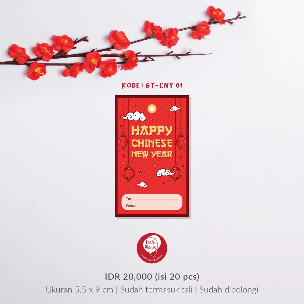 

Gift Tag / Hang Tag / Label Souvenir Imlek Chinese New Year (GT-CNY 01)