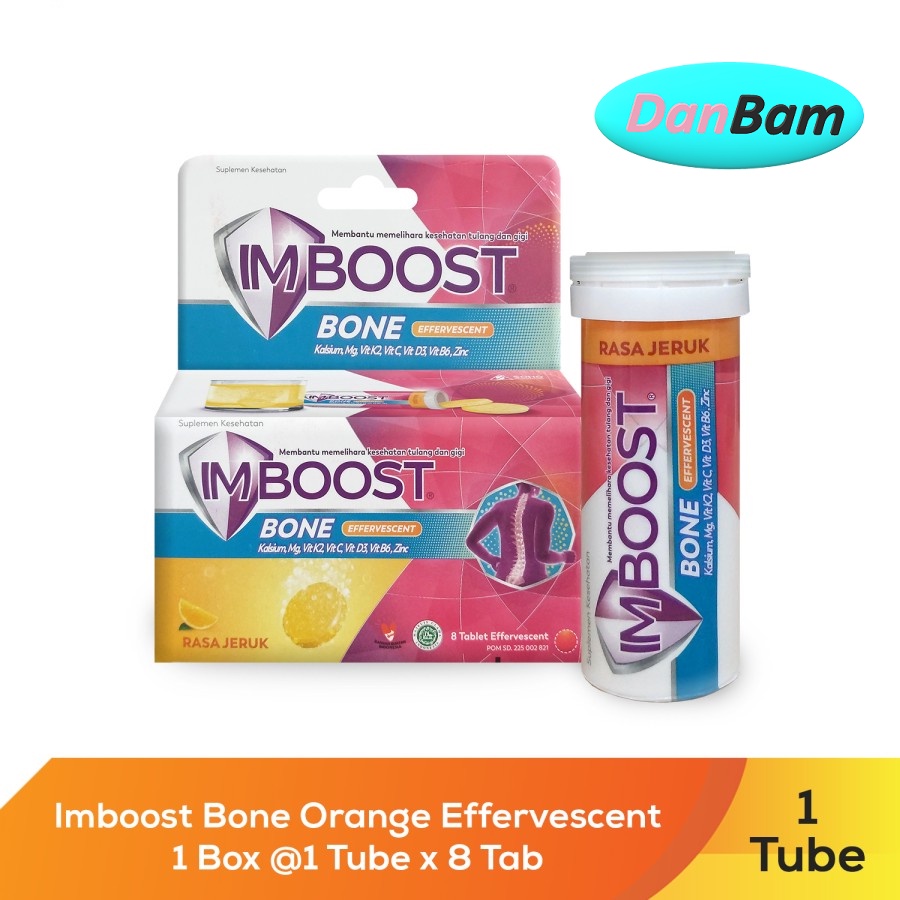 Imboost Bone Orange Effervescent 1 Box @1 Tube x 8 Tab