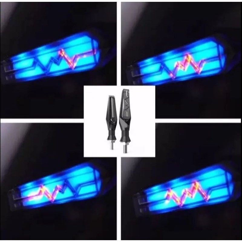 LAMPU SEN RUNNING 2 WARNA SENJA DAN SEN MODEL DETAK JANTUNG/SEN PETIR