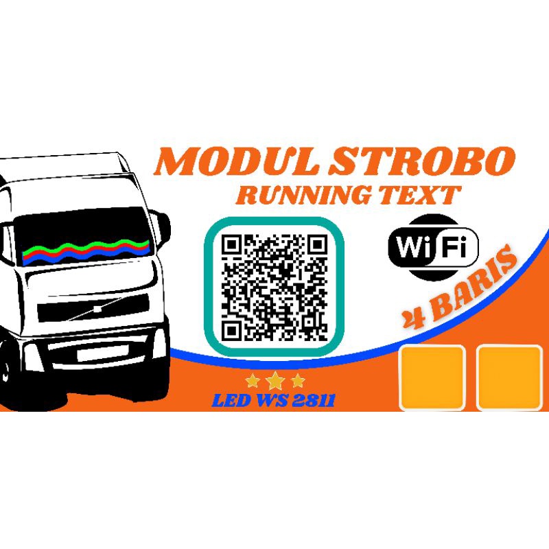 Modul Strobo Running Text 4 Baris 30 Mode