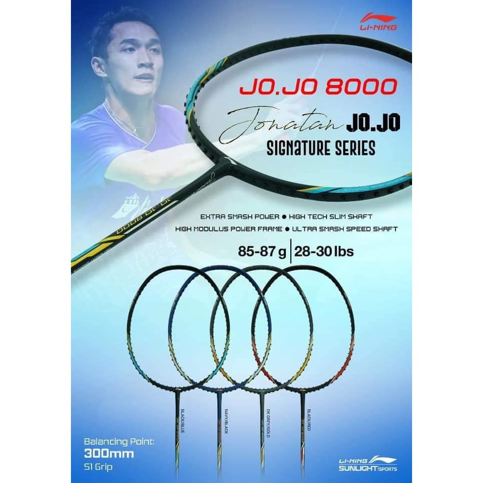 LINING JOJO 8000 RAKET BADMINTON ORIGINAL