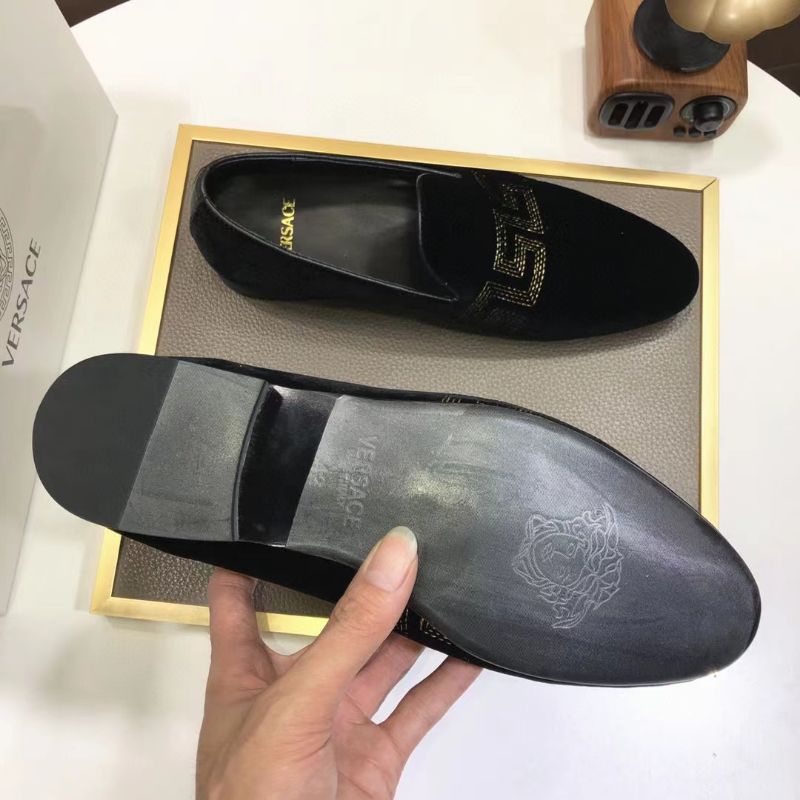 sepatu pantofel vers4ce pria formal shoes men slip on cowok hitam P1SHOES