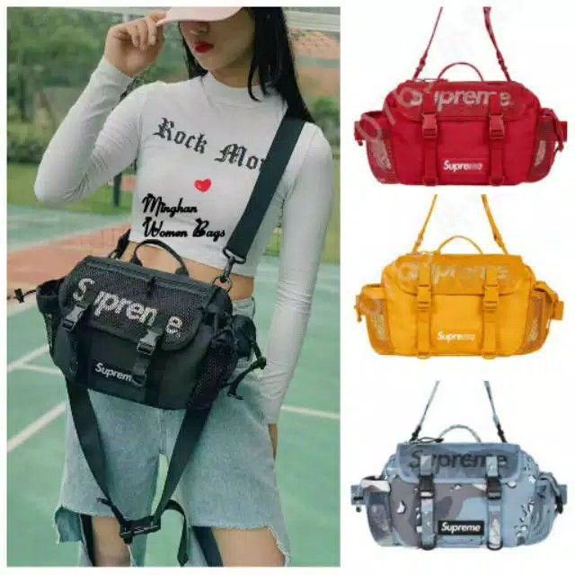 Tas Waistbag Supreme SS20 / Tas Supreme Pria / Selempang Pria Supreme