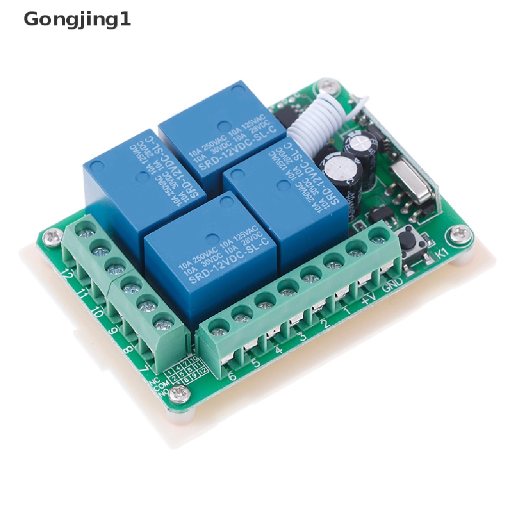 Gongjing1 Switch Relay Rf Wireless 4ch Dc 12v 10a