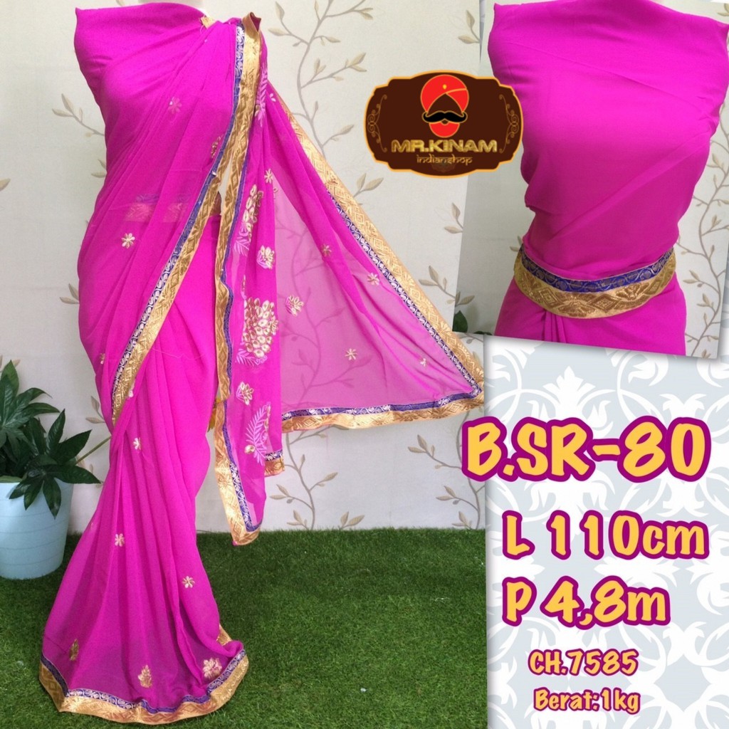 SAREE INDIA [B.SR-8084] | KAIN SAREE INDIA | SAREE LILIT INDIA | BAJU INDIA