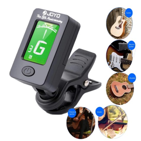 Tuner Gitar  JOYO 01 LCD Digital Display Clip on Rotatable Guitar Tuner