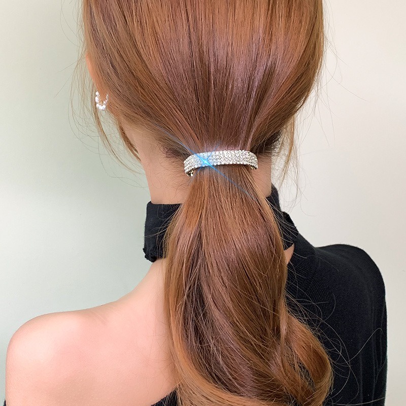 Jepit Jepitan Rambut Korea Barrette Kristal Berlian Imitasi 5cm Wanita Dewasa Unik Kecil Jepit Rambut Ponytail Jepit Otomatis Rhinestone