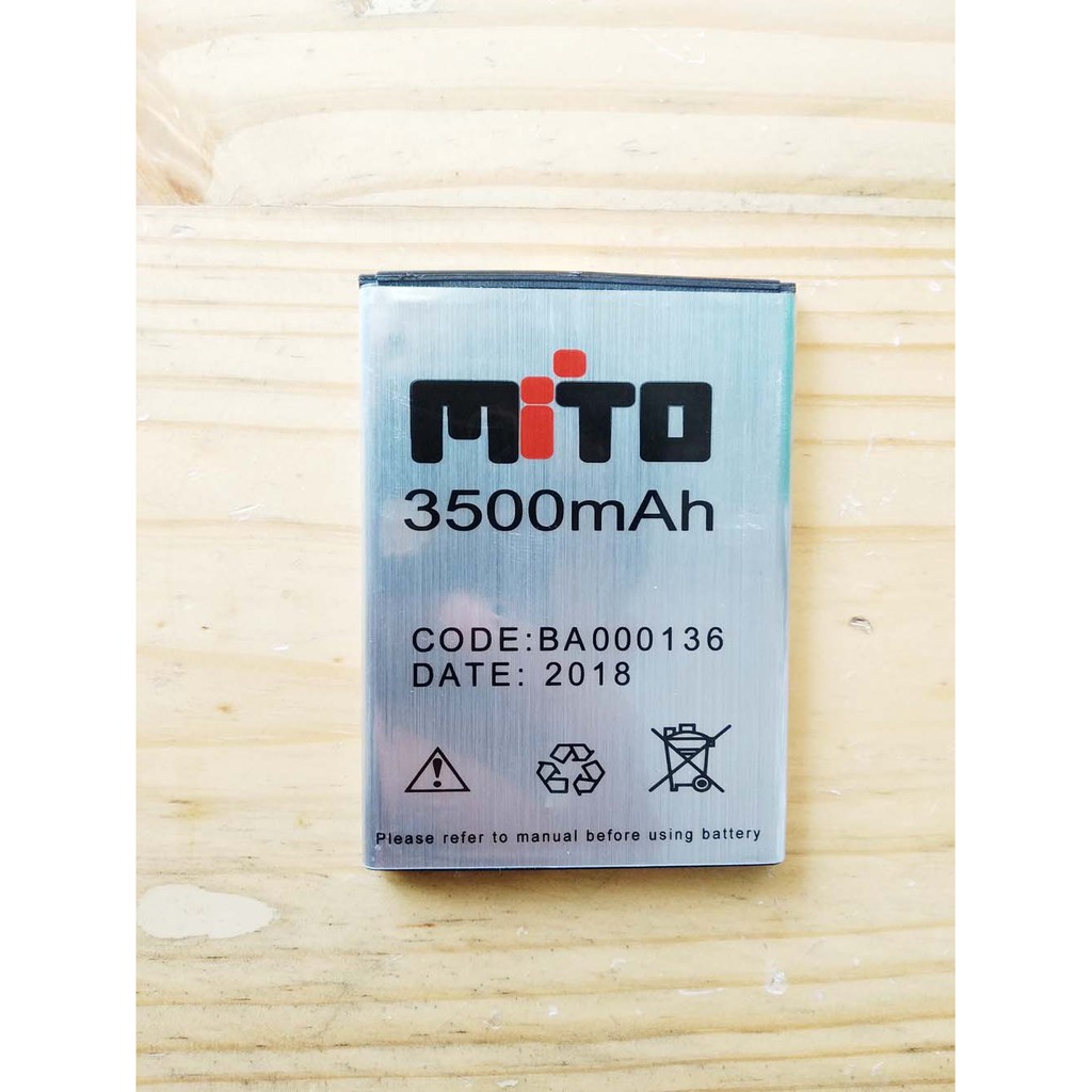 Baterai Handphone Mito Full View A16 BA-00136 Double Power Mito A16 Batre HP Mito A16 Battery Mito