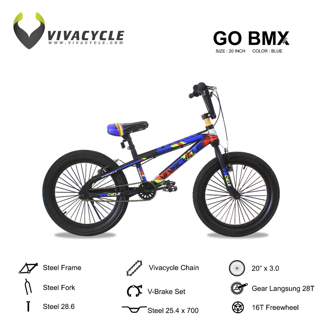 SEPEDA BMX 20 INCH VIVA GO BMX 3.0 V4.0 F