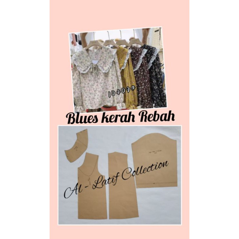 pola instan / pola jiplak BLUES KERAH REBAH