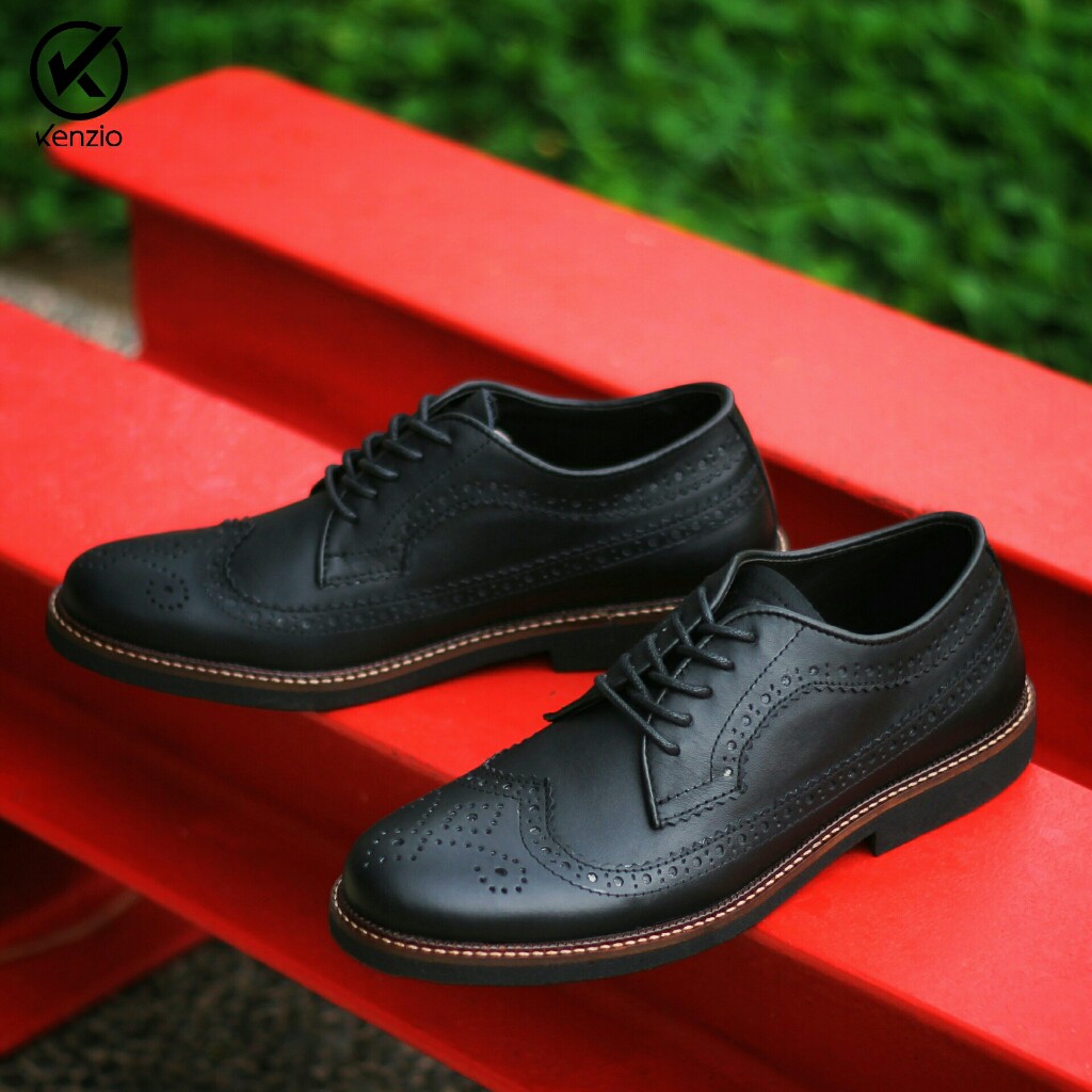 Kenzios Sepatu Formal British Black Series