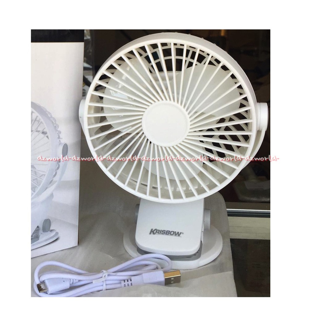 Krisbow Portable Mini Fan Clip Kipas Angin Meja Jepit Kipas Meja Kecil