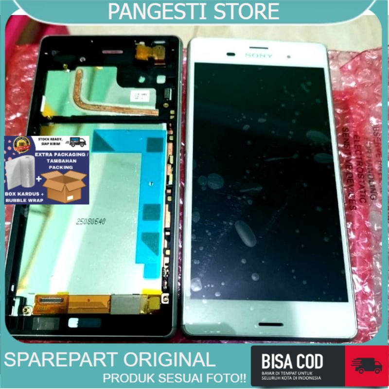LCD TOUCHSCREEN fulset frem SONY XPERIA Z3 BIG D6653 ORI copotan