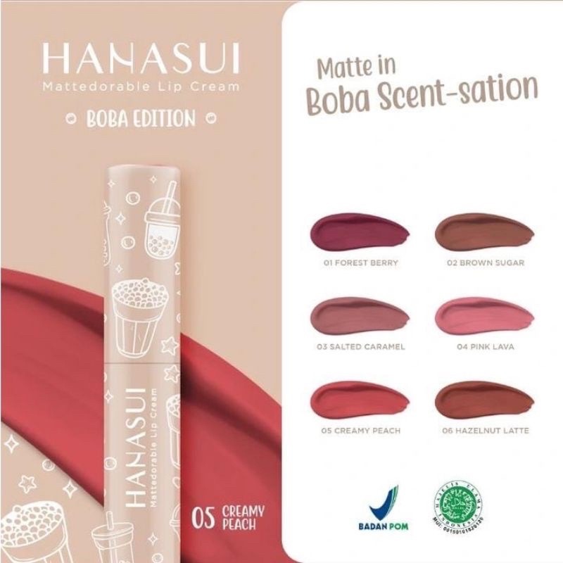 HANASUI Mattedorable Lip Cream Boba Edition