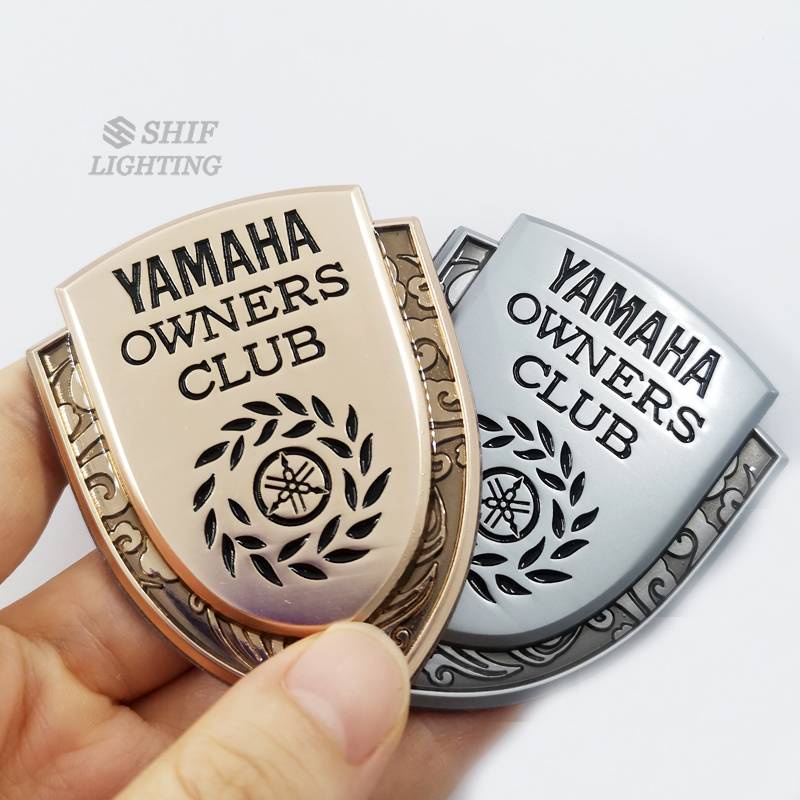 1pc Stiker Emblem Logo Yamaha Owners Club Bahan Metal Untuk Dekorasi Motor