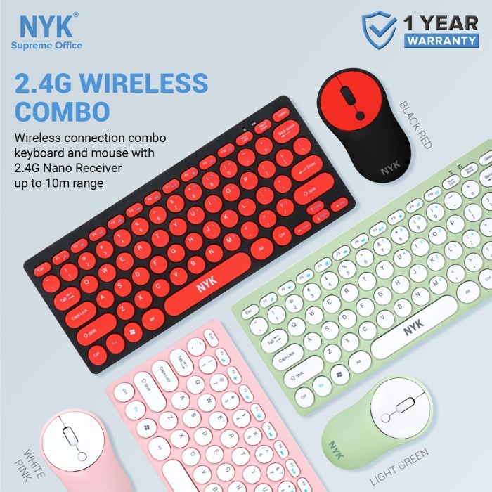 NYK K20 Keyboard Membrane Wireless Mouse Optical