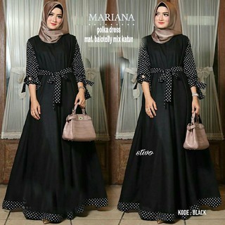 Mariana Polka Dusty I Party Dress Wanita Baru Import Murah I busana muslim wanita