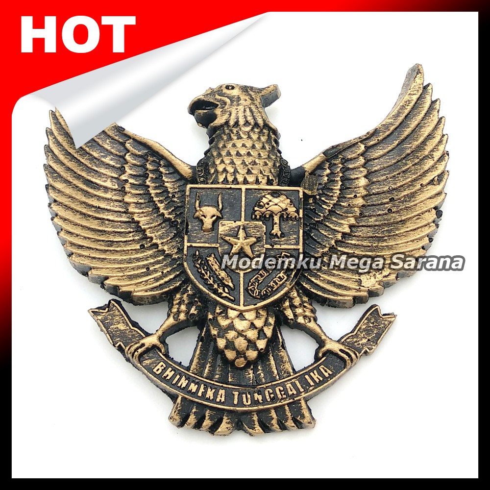 Magnet Kulkas Tempelan Lambang Garuda Pancasila Relief 3d Timbul