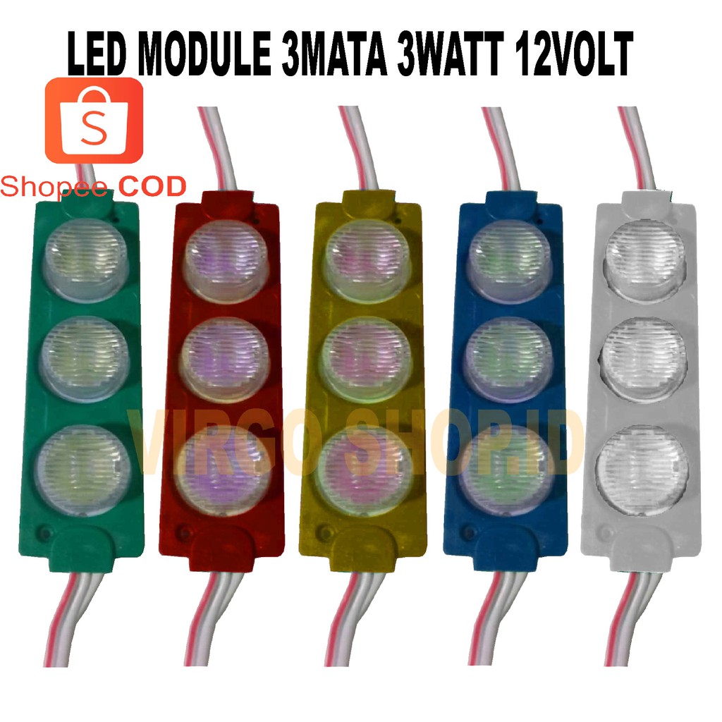 Lampu LED Module 3 Watt 12V / LED Modul 3 Mata Besar / Lampu Led Modul / Led Modul 3 Mata / Lampu Led Module / Lampu Led Modul 3 Mata / Led Module / Modul / Led / Module