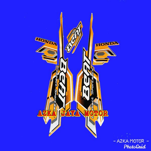 TERBARU Striping Sticker Honda Beat Beat Karbu Lama orange tahun 2008