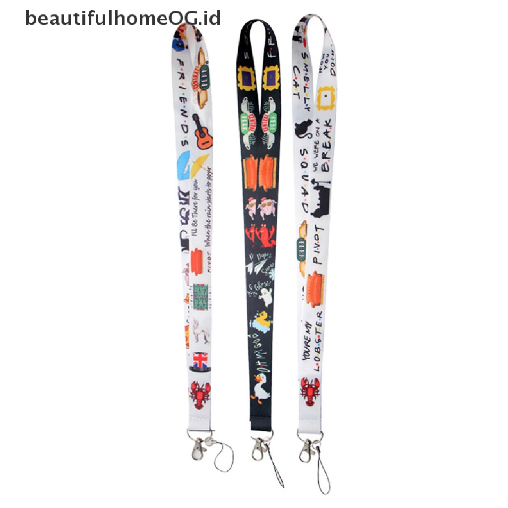 Tali Lanyard Leher Holder Kartu ID / Kunci / Handphone Motif Serial TV Friends