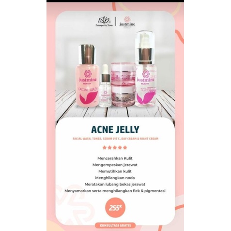 JUSTMINE Glowing Beauty Skincare forte Paket Acne Jelly